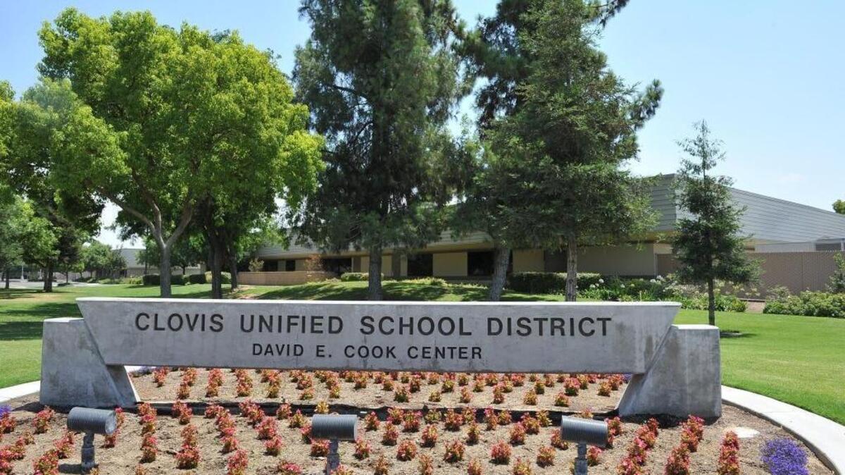 Clovis Unified School District headquarters at Sunnyside and Herndon avenues is seen in this Bee file photo. Clovis Unified School District headquarters at Sunnyside and Herndon avenues is seen in this Bee file photo.